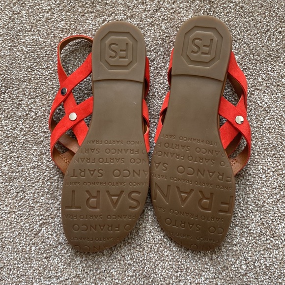 Franco Sarto suede orange sandal size 6.5 - Picture 2 of 3